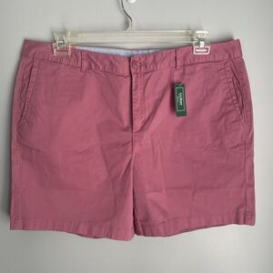NEW LL Bean Shorts Women Size 18 Chino Casual Preppy 6" Favorite Fit Dusty Mauve
